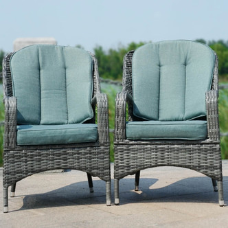  2 Piece of Patio Chair PAC-009 in Celadon Covers