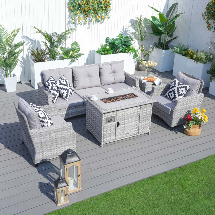 Grey outdoor lounge set 2025