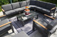 Dark Gray Aluminum Patio Seating Sofa Set