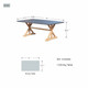 Size of 6 Seats Rectangle Aluminum Outdoor Table 