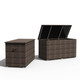Outdoor Brown Wicker Storage Deck Box