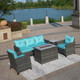 Outdoor Patio Fire Pit Set in Gray