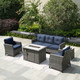 Outdoor Patio Fire Pit Set in Gray