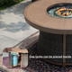 Details of  Aluminum Round Fire Pit Table