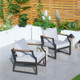 Direct Wicker Patio 2-Pieces Chairs with Side Table for Garden