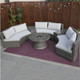 Outdoor Furniture Gray Half-Moon Wicker Sofa Set 