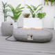 Direct Wicker New Outdoor Cement Fire Pit Table Oval in Gray