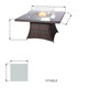 Size of Direct Wicker Outdoor 4-Seat Square Gas Fire Pit Table