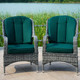  2 Piece of Patio Chair PAC-009 in Green Covers