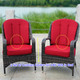 Red Cushion Covers for 2 Piece of Patio Chair PAC-009 