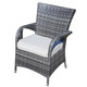Dining Table Chair in Gray with Cushions 