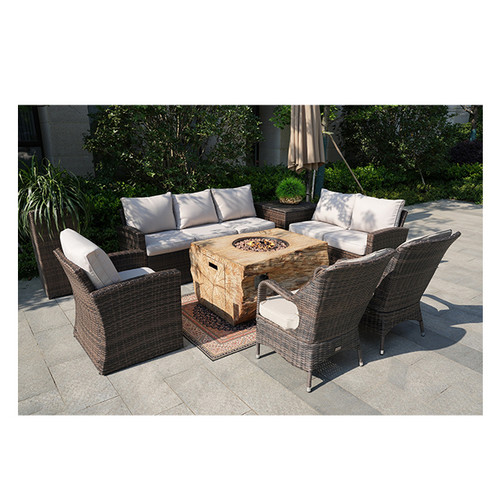 Direct Wicker NEW Patio Firepit Set 