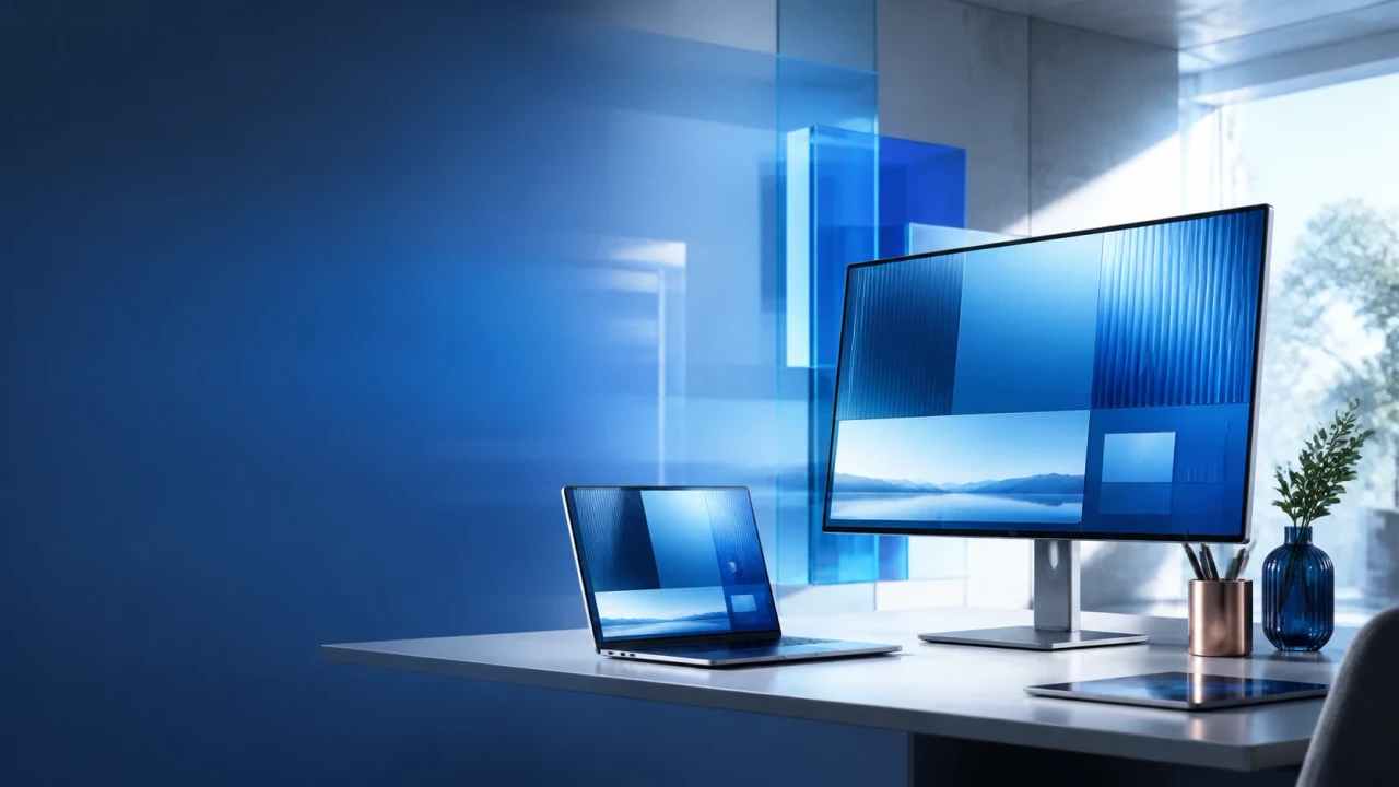Premium professional workstation representing Windows 11 Pro Retail for one PC
