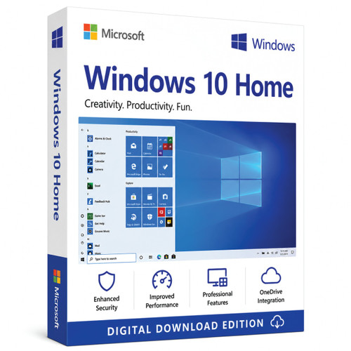 Genuine Microsoft Windows 10 Home 32/64 Bit Full Version