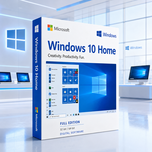 Microsoft Windows 10 Home full edition digital software for 32-bit and 64-bit PCs