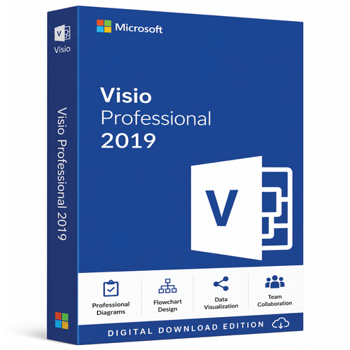 Microsoft Visio Professional 2019 retail licence for Windows PC