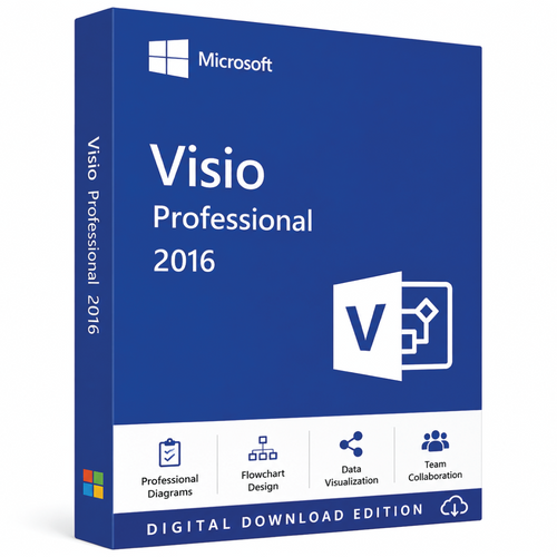 Genuine MS Visio 2016 Professional (for Windows 7 / 8.1 / 10 & 11)