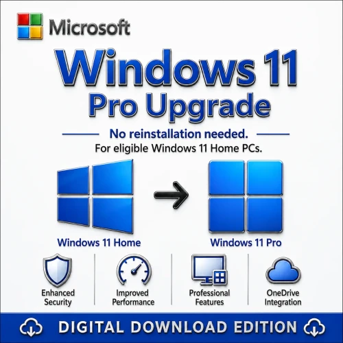 Windows 11 Home to Windows 11 Pro edition upgrade digital download