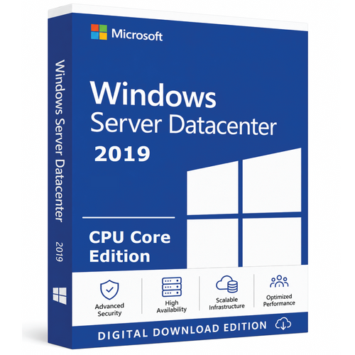 Microsoft Windows Server 2019 Datacenter (16 / 32 / 64 Core) Edition