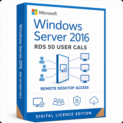 Windows Server 2016 Remote Desktop Services 50 User CALs