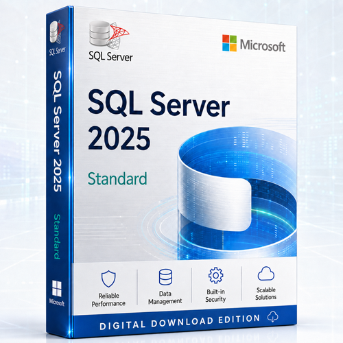 Microsoft SQL Server 2025 Standard Core License digital download product box