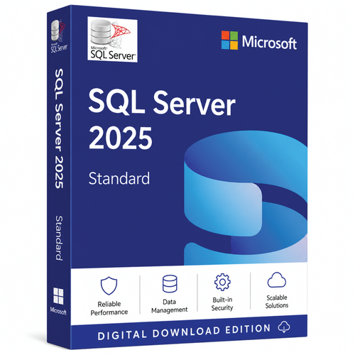 Microsoft SQL Server 2025 Standard Core License digital download product box