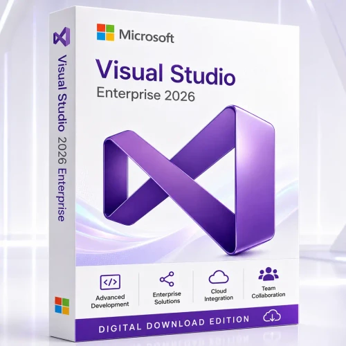 Microsoft Visual Studio 2026 Enterprise licence digital delivery product box
