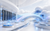 Luminous Windows Server 2025 Datacenter showroom with enterprise server core, virtual machine nodes and hybrid-cloud connections