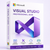 Microsoft Visual Studio 2026 Professional Edition 3D digital download product box with development, cloud integration and team collaboration features.