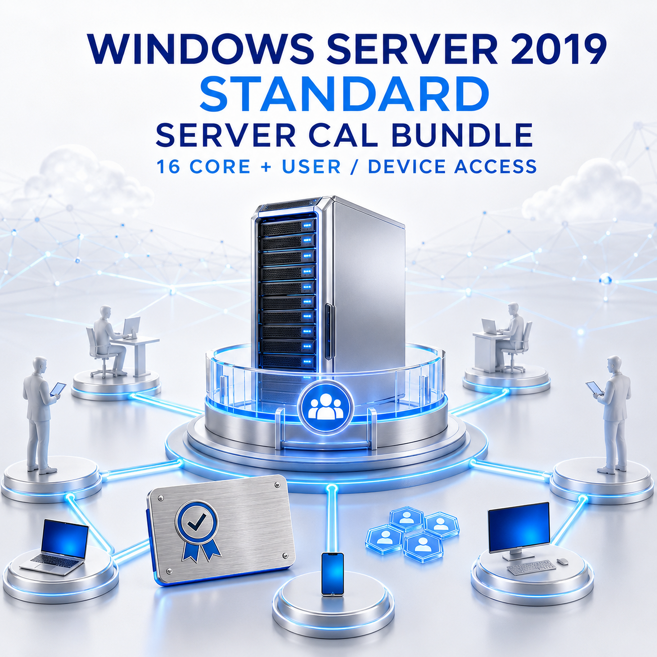 Windows Server 2019 Standard 16-core and Server CAL bundle