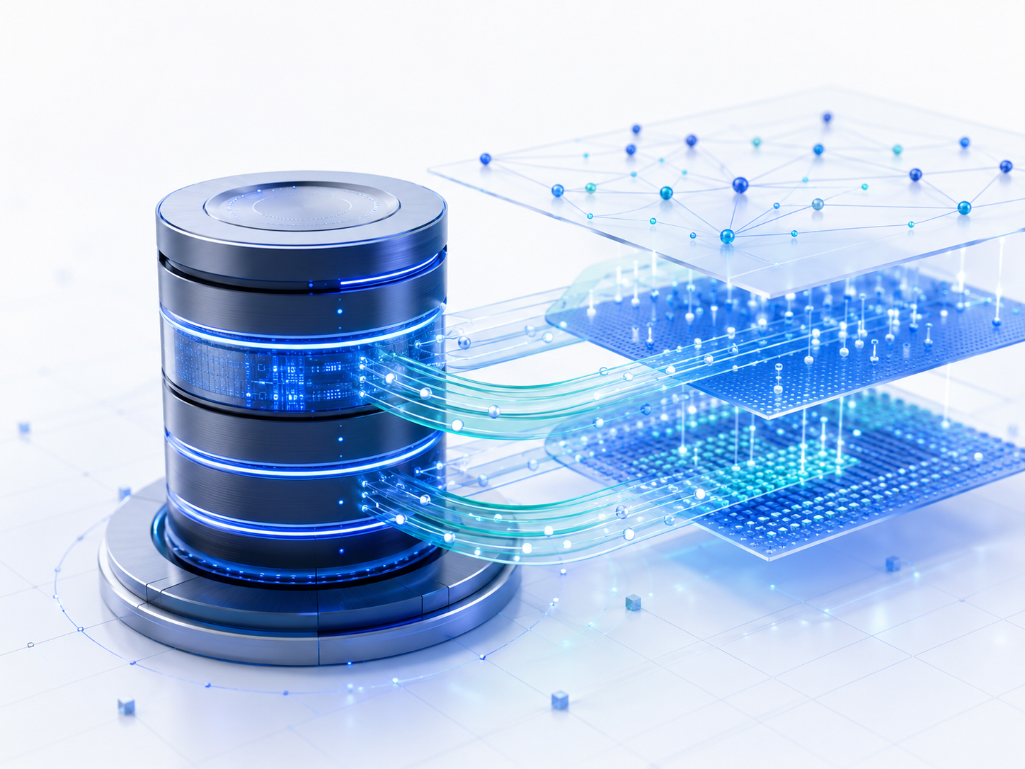 Database analytics core with blue query pathways