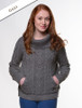 Cowl Neck Sweater with Pockets - Grey