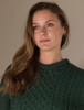 Women's Merino Aran Sweater - Connemara Green