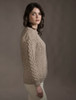 Women's Merino Aran Sweater - Wicker