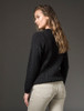 Women's Merino Aran Sweater - Black