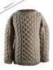 Kid's Traditional Aran Merino Wool Sweater - Parsnip