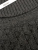 Pattern Detail of Mens Wool Turtleneck Sweater