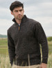 Donegal Tweed Half Zip Sweater - Graphite