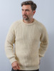 Irish Fisherman Ribbed Sweater - White
