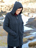 Hooded Coatigan with Celtic Knot Zipper Pull - Charcoal