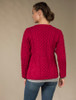 Women's Merino Wool A-Line Fit Cardigan - Chillipepper