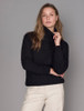 Merino Wool Turtleneck Sweater - Black