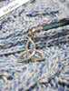 Zipper Detail of Women's Merino Wool Cable Knit Hoodie
