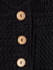 Aran-Knit Cushion Cover - Black
