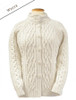Merino Wool Buttoned-Up Cardigan - White