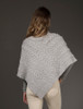 Aran Cable Poncho - Soft Grey