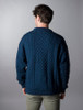 Men's Merino Aran Sweater -  Atlantic