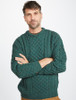 Men's Merino Aran Sweater - Connemara Green