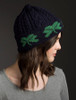 Merino Wool Shamrock Hat - Navy/Green