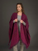 Lambswool Celtic Ruana Wrap - Sunset Pink